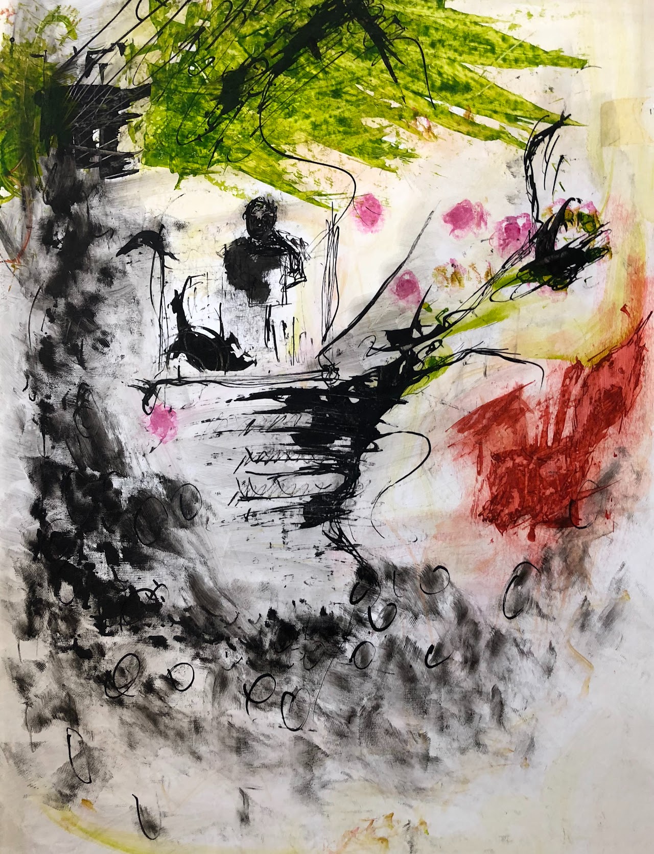 Encre, noir, vert et rouge